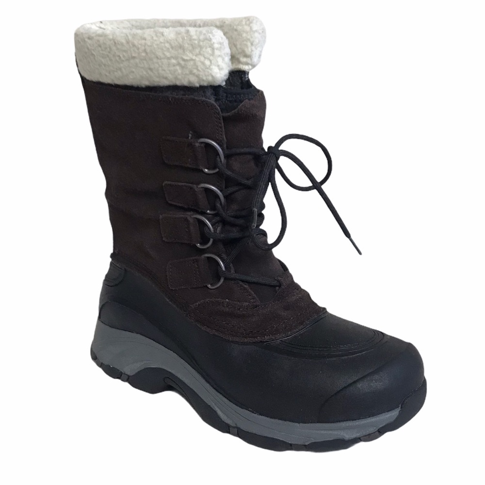 LANDS END Suede Insulated Winter Snow Boots